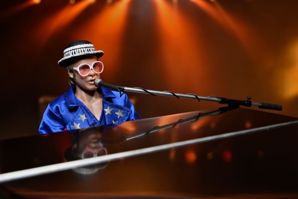 Figura Elton John vestito dal vivo nel '76 Deluxe Set 20 cm