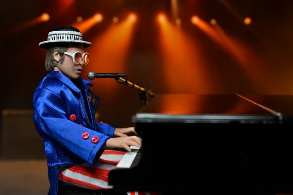 Figura Elton John vestito dal vivo nel '76 Deluxe Set 20 cm