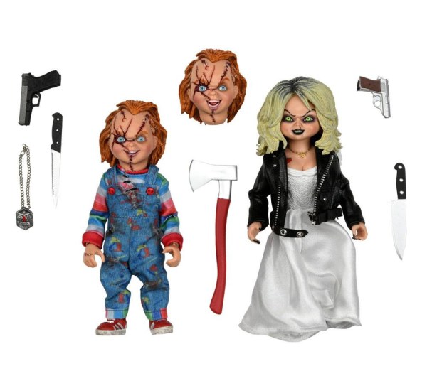 La sposa di Chucky confezione 2 Figura vestita Chucky e Tiffany 14 cm