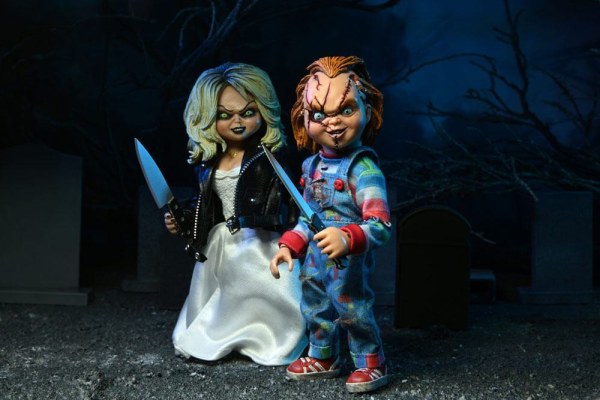 La sposa di Chucky confezione 2 Figura vestita Chucky e Tiffany 14 cm