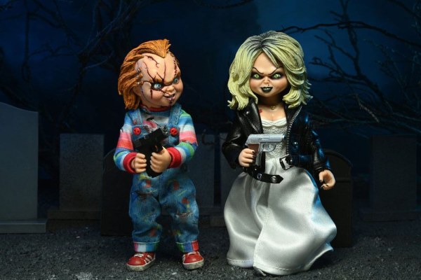 La sposa di Chucky confezione 2 Figura vestita Chucky e Tiffany 14 cm