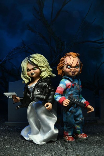 La sposa di Chucky confezione 2 Figura vestita Chucky e Tiffany 14 cm