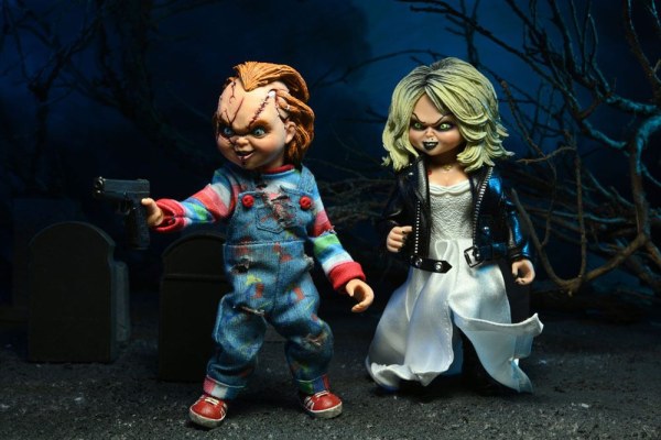 La sposa di Chucky confezione 2 Figura vestita Chucky e Tiffany 14 cm