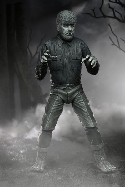 Figurina universale Monsters Ultimate The Wolf Man (bianco e nero) 18 cm