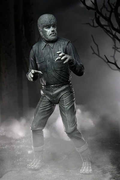 Figurina universale Monsters Ultimate The Wolf Man (bianco e nero) 18 cm