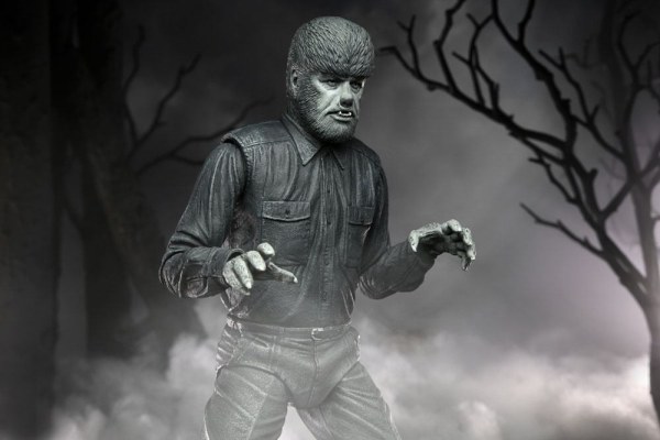 Figurina universale Monsters Ultimate The Wolf Man (bianco e nero) 18 cm