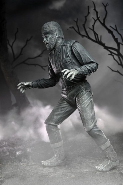 Figurina universale Monsters Ultimate The Wolf Man (bianco e nero) 18 cm