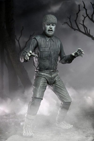 Figurina universale Monsters Ultimate The Wolf Man (bianco e nero) 18 cm