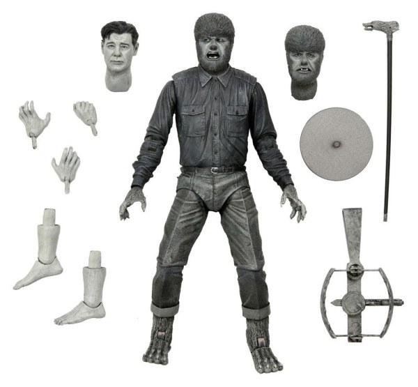 Figurina universale Monsters Ultimate The Wolf Man (bianco e nero) 18 cm