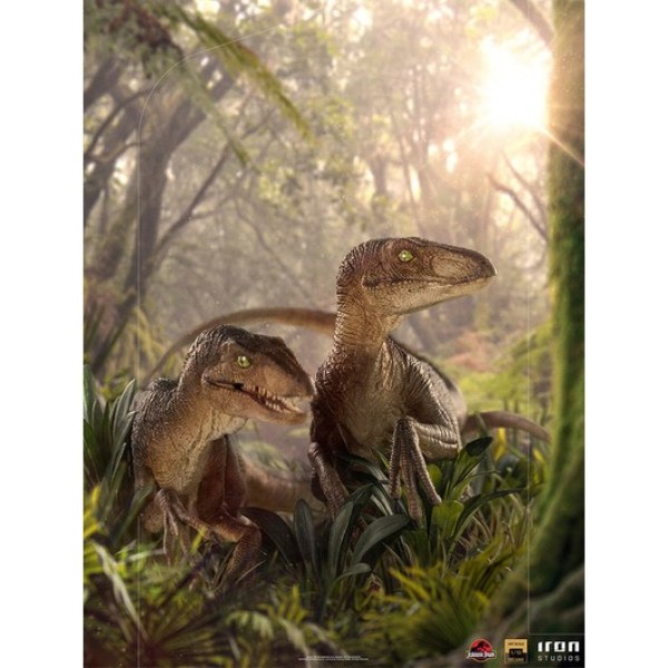 DUE VELOCIRAPTORS ART SCALE DELUXE - JURASSIC PARK