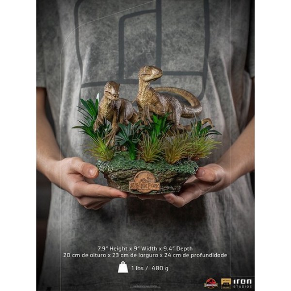 DUE VELOCIRAPTORS ART SCALE DELUXE - JURASSIC PARK