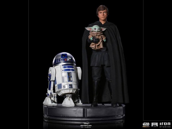Il Mandalorian Luke Skywalker, R2-D2 e Grogu Art Scale - Star Wars