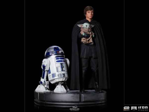Il Mandalorian Luke Skywalker, R2-D2 e Grogu Art Scale - Star Wars