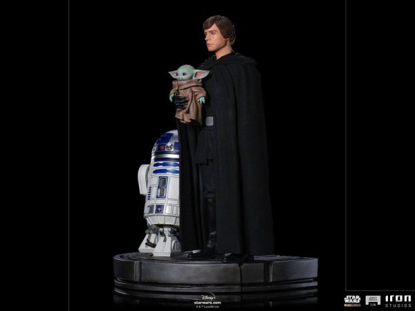 Il Mandalorian Luke Skywalker, R2-D2 e Grogu Art Scale - Star Wars