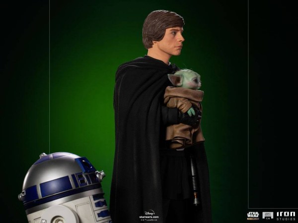 Il Mandalorian Luke Skywalker, R2-D2 e Grogu Art Scale - Star Wars