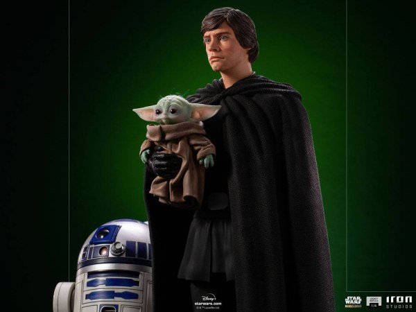 Il Mandalorian Luke Skywalker, R2-D2 e Grogu Art Scale - Star Wars