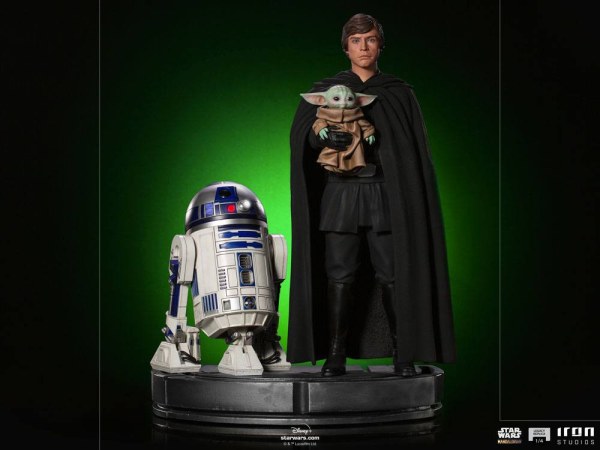 Il Mandalorian Luke Skywalker, R2-D2 e Grogu Art Scale - Star Wars