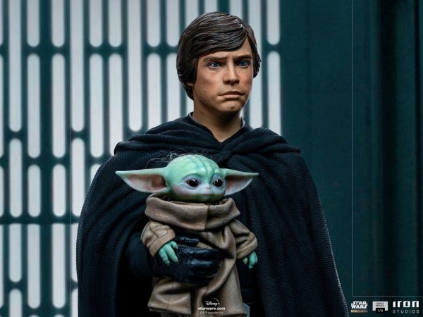 Il Mandalorian Luke Skywalker, R2-D2 e Grogu Art Scale - Star Wars