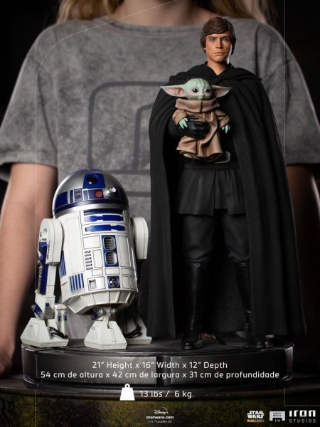 Il Mandalorian Luke Skywalker, R2-D2 e Grogu Art Scale - Star Wars