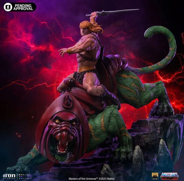 HE-MAN AND BATTLE CAT ART SCALE DELUXE -MASTERS OF UNIVERSE