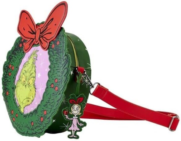 DR SEUSS GRINCH borsa a tracolla corona di Natale - DISNEY LOUNGEFLY