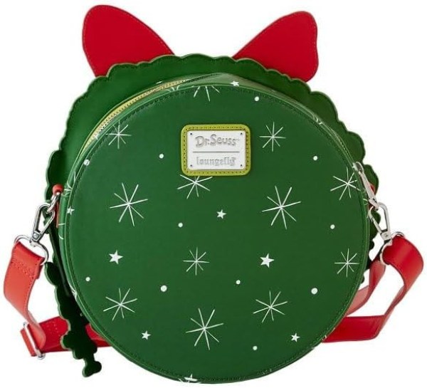 DR SEUSS GRINCH borsa a tracolla corona di Natale - DISNEY LOUNGEFLY