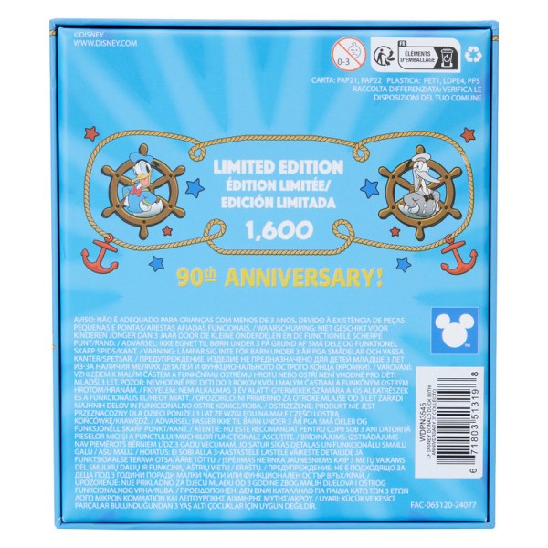 Spilla da collezione lenticolare per il 90° anniversario di Paperino - DISNEY LOUNGEFLY