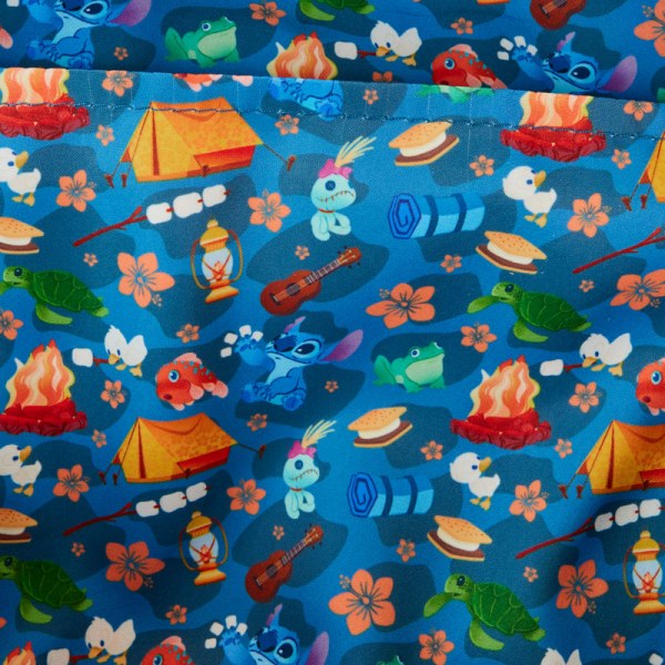 Mini zaino quadrato in nylon con stampa all-over Stitch Camping Cuties - DISNEY LOUNGEFLY