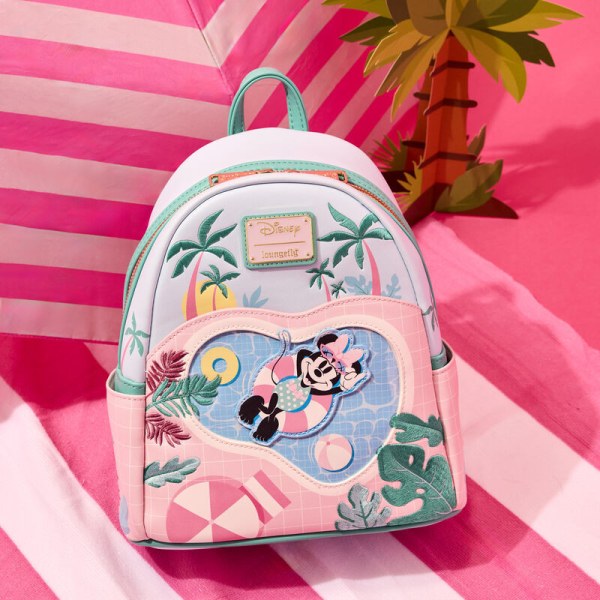 Mini zaino Minnie Mouse stile vacanza a bordo piscina - DISNEY LOUNGEFLY