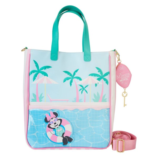 Totebag con portamonete Minnie Mouse stile vacanza a bordo piscina - DISNEY LOUNGEFLY