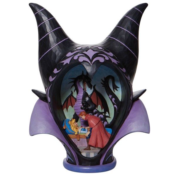 DIORAMA COPRICAPO MALEFICA [FIRMATO DA JIM SHORE] - DISNEY TRADITIONS