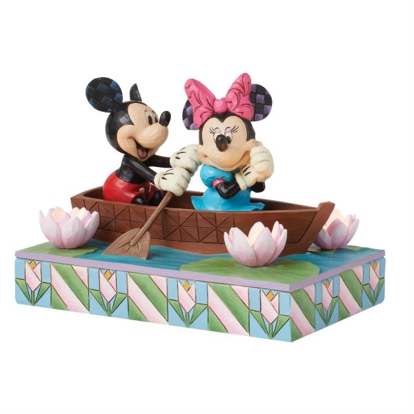 Barca a remi LED dell'amore di Topolino e Minnie - Disney Traditions