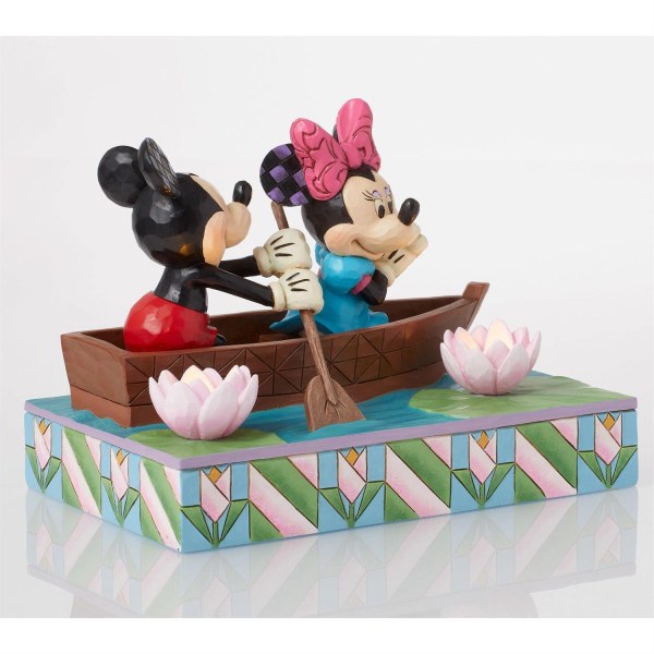 Barca a remi LED dell'amore di Topolino e Minnie - Disney Traditions