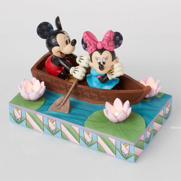Barca a remi LED dell'amore di Topolino e Minnie - Disney Traditions