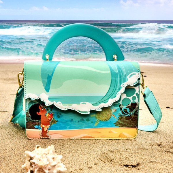 La giovane Moana con la sac bandoulière con le onde dell'oceano - DISNEY LOUNGEFLY