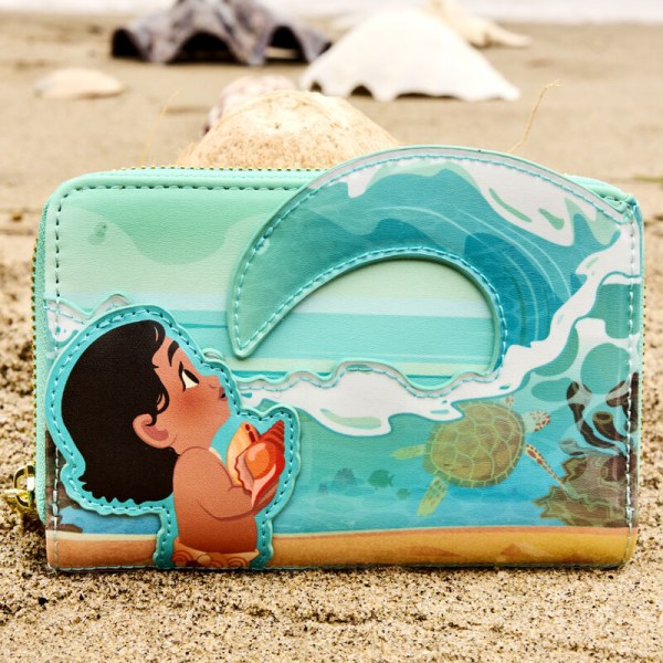 Portafoglio giovane Vaiana con le onde dell'oceano - DISNEY LOUNGEFLY