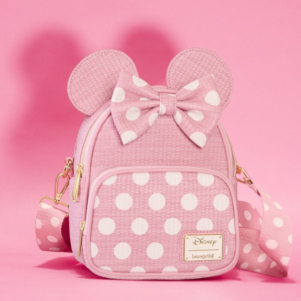 Mini zaino e Sac Bandoulière convertibili con trama intrecciata Minnie - DISNEY LOUNGEFLY