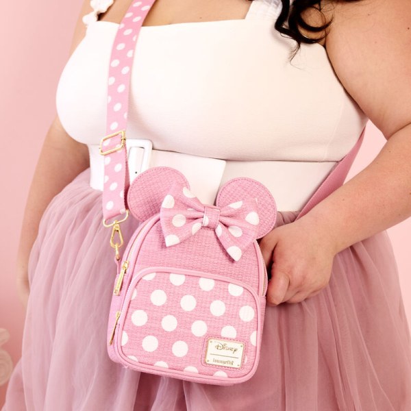 Mini zaino e Sac Bandoulière convertibili con trama intrecciata Minnie - DISNEY LOUNGEFLY