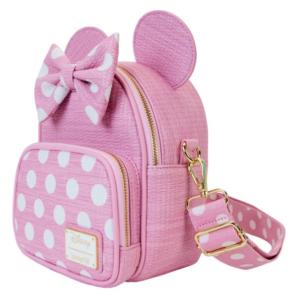 Mini zaino e Sac Bandoulière convertibili con trama intrecciata Minnie - DISNEY LOUNGEFLY