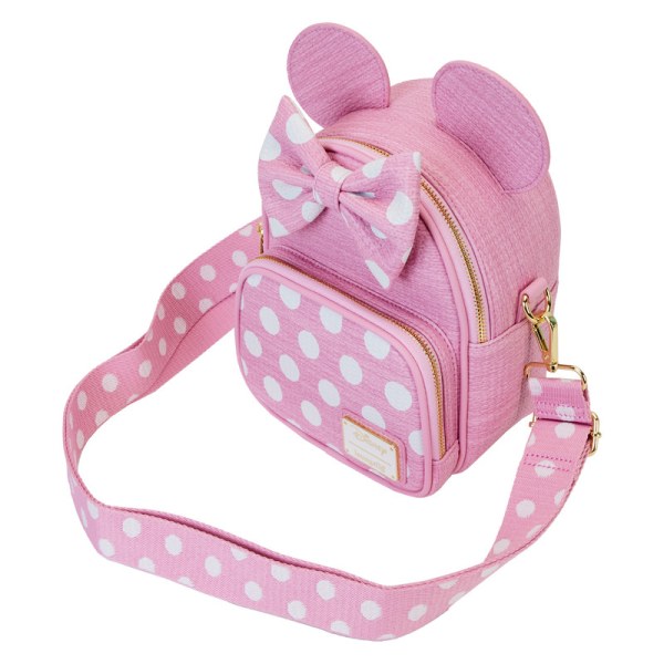 Mini zaino e Sac Bandoulière convertibili con trama intrecciata Minnie - DISNEY LOUNGEFLY