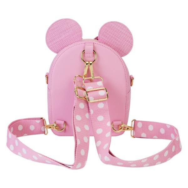 Mini zaino e Sac Bandoulière convertibili con trama intrecciata Minnie - DISNEY LOUNGEFLY