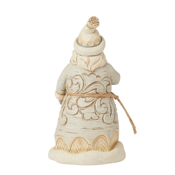 Pipa di Babbo Natale intagliata nel bosco - JIM SHORE HEARTWOOD CREEK