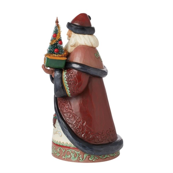 Figura di Babbo Natale Albero Slitta - JIM SHORE HEARTWOOD CREEK