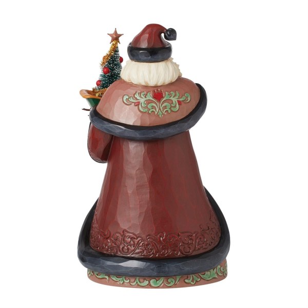 Figura di Babbo Natale Albero Slitta - JIM SHORE HEARTWOOD CREEK