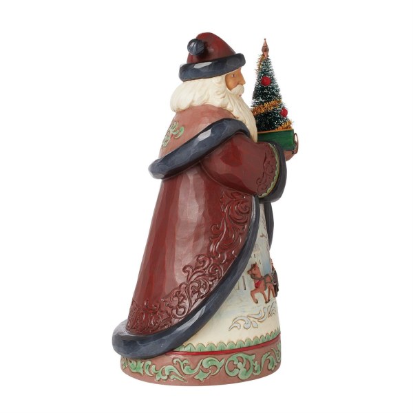 Figura di Babbo Natale Albero Slitta - JIM SHORE HEARTWOOD CREEK