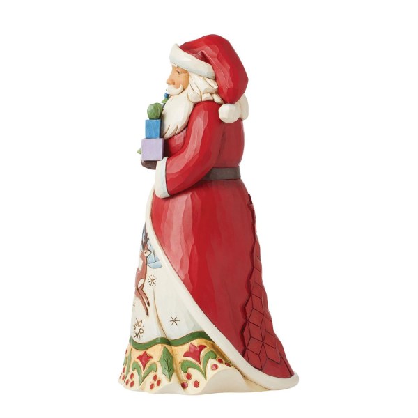 Albero illuminato con statuetta di Babbo Natale - JIM SHORE HEARTWOOD CREEK