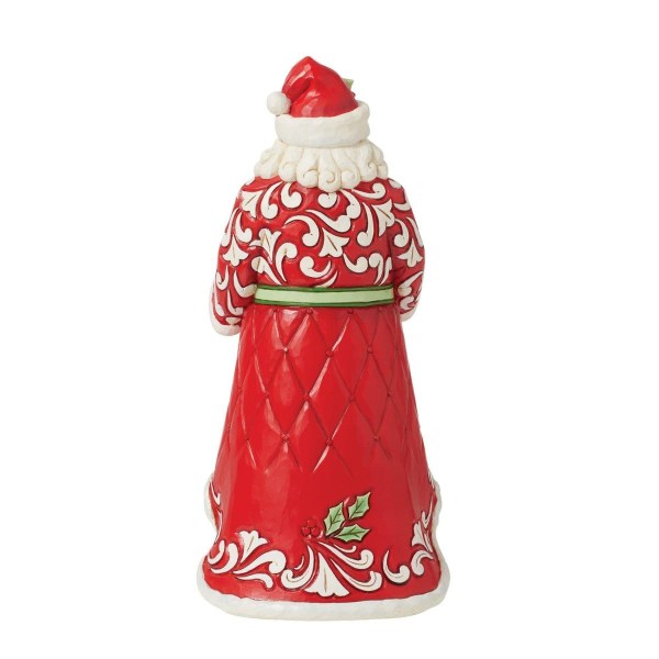 Figurina Babbo Natale con ghirlanda di Natale - JIM SHORE HEARTWOOD CREEK