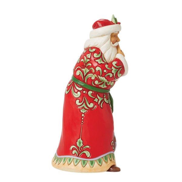 Statuina Babbo Natale "zitto" - JIM SHORE HEARTWOOD CREEK