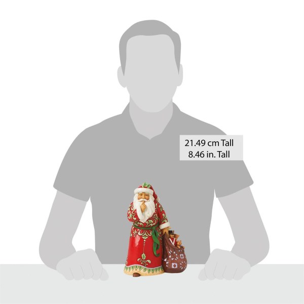 Statuina Babbo Natale "zitto" - JIM SHORE HEARTWOOD CREEK