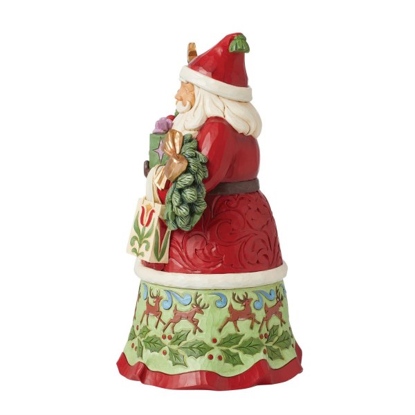 Figurina di Babbo Natale con Borse regalo - JIM SHORE HEARTWOOD CREEK